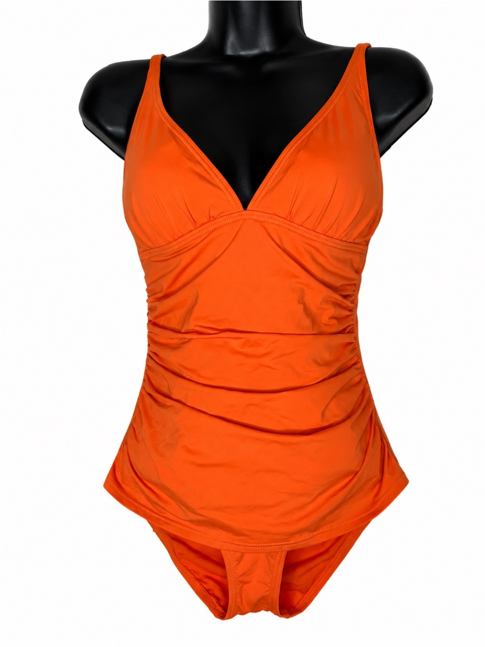 Tommy Bahama Orange Ruched One Piece Swimsuit Women’s Size 6